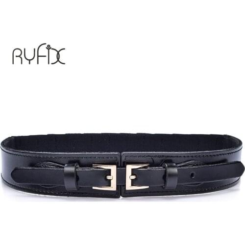 Hot Women Elastic Belt Pin Buckle Cowskin Genuine Leather Belt For Women Thin Waist Belts Casual luxury Dress Coat Belts BL205