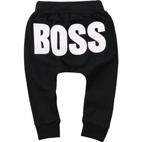 2018 Autumn Summer Baby Pants Boss Trousers Toddler Kids Harem Pants Newborn Baby Boy Trousers Leggings Size Age 1-5Y