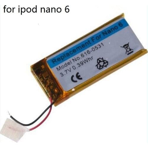 3.7V Li-ion Battery Replacement 330mAh for iPod Nano 6 6th Gen 8GB 16GB