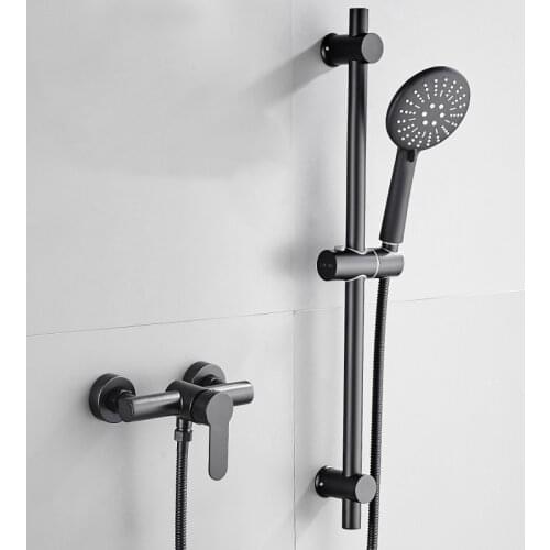 Bathroom shower stainless steel black paint shower faucet bath shower accessories