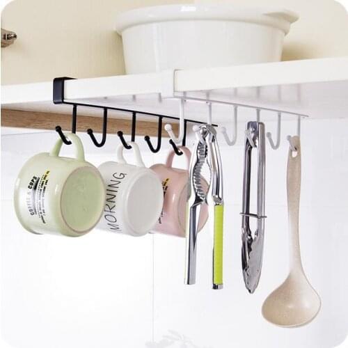 Kitchen Cabinet Storage Rack Iron Multifunctional Row Kook Wardrobe Tie Scarf Finishing Shelf