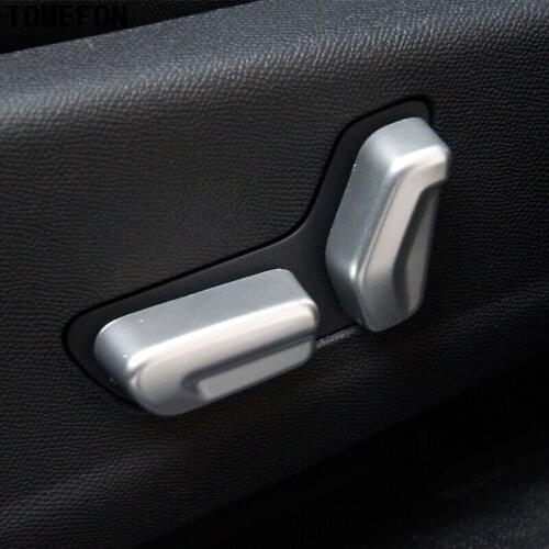 TOMEFON For Peugeot 3008 GT 2017 2018 Low Configuration ABS Matte Front Seat Button Adjustment Cover Switch Interior Trim 2pcs
