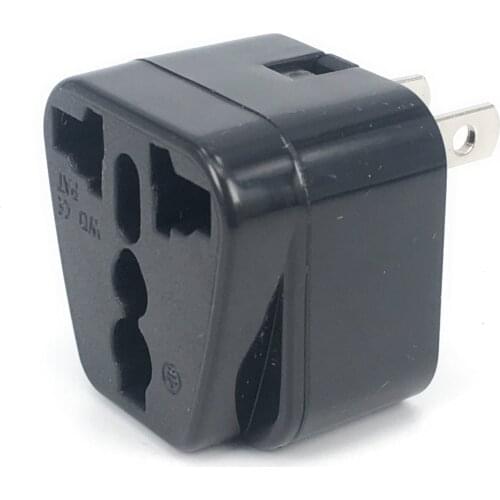 Universal CE Copper Kr AU EU AUS UK to US travel adapter plug 2Pins american electrical ac convert power plug adapter 10A