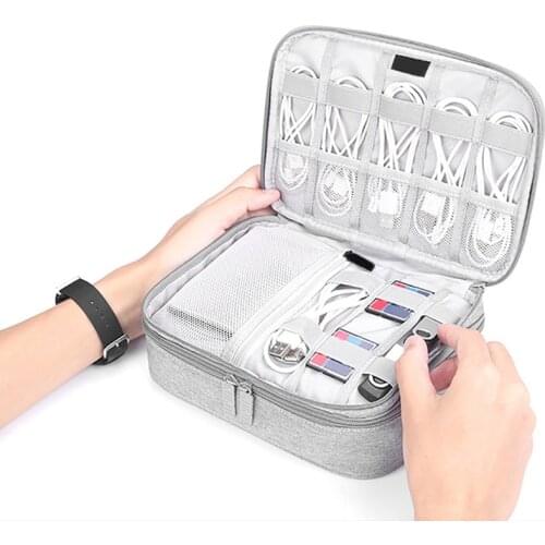 Universal External Hard Drive Case Cable Organizer Cases Electronics Accessories Bag for Hard Disk, USB Flash Drive