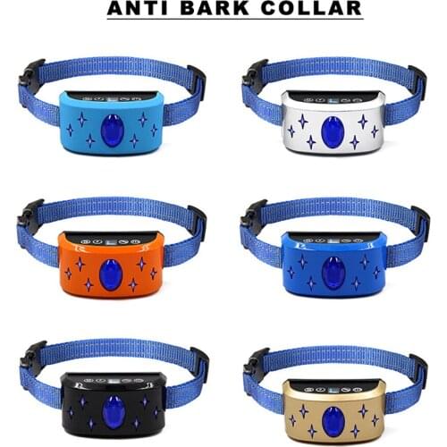 New digital display waterproof rechargeable no bark dog collar accessories Automatic Dog anti barking collar dog training collar