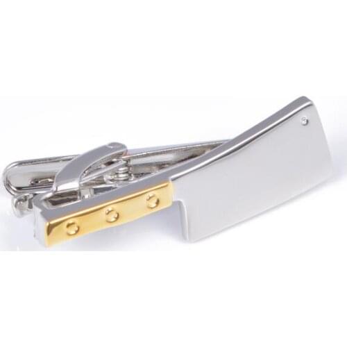 Tie Clips Novelty Kitchen Knife Shape Design Tie Clip Suit Clasp Clip Tie Clips Bar Pins Mens Gift Fashion Jewelry 15pcs/lot