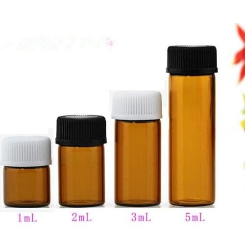 1ml 2ml 3ml 5ml Essential Oil bottle Amber Mini Essential Oil refillable bottle sample Glas bottle