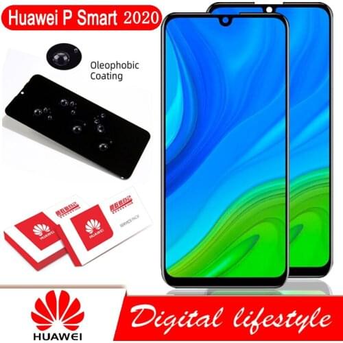 100% Original 6.21" Display with frame For Huawei P Smart 2020 Touch Screen Digitizer Assembly POT-LX1A POT-L21 LCD Repair Part