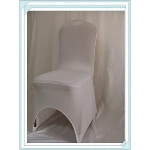 Free Shipping 100pcs Premium white spandex chair cover Elastic Chair Cover
