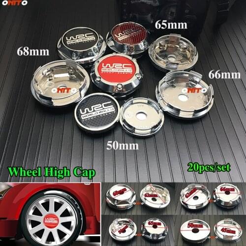 20pcs PVC High Cap 50mm 65mm 66mm 68mm 5cm/6.5cm/6.6cm/6.8cm Emblem Accessorie Wheel Center Cap Covers For all Car Logo