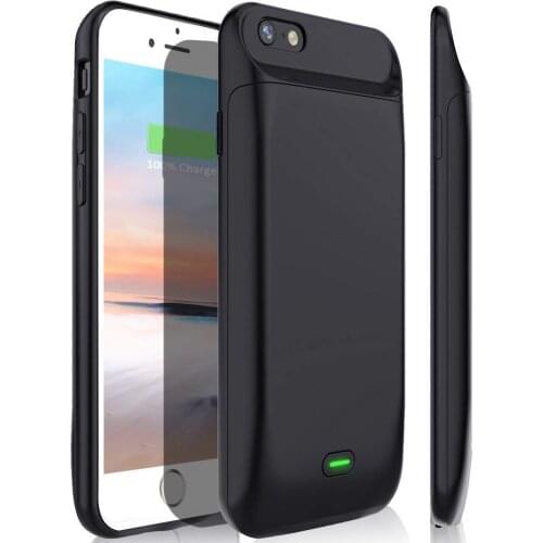 5000mAh Portable Protective Charging Case, Rechargeable External Battery Power Charger Case for iPhone 6 6S 7 8 (4.7 inch)-Black