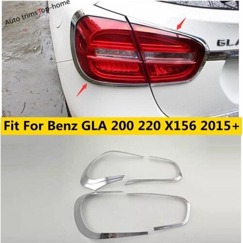 Yimaautotrims Accessories For Mercedes Benz GLA 200 220 X156 2015 - 2019 ABS Chrome Rear Tail Lights Lamps Cover Trim