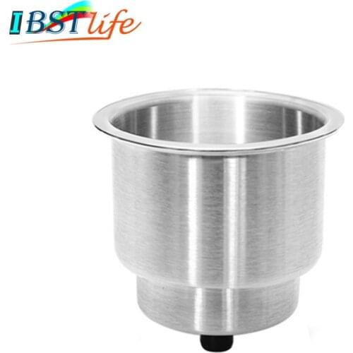 Stainless Steel 304 Cup Drink Holder Can Bottle Holder Stand Mount Support Auto Car Marine Boat Truck RV Fishing Box