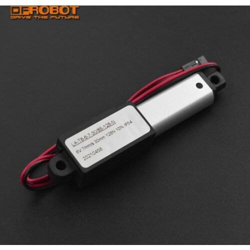 DFRobot 6V Electric Push Rod 30mm 128N for access control DIY lifting projects telescopic poles compatible with arduino