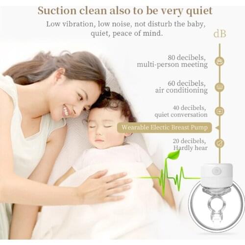 Electric Breast Pump Silent Wearable Automatic Milker Portable Milk Extractor