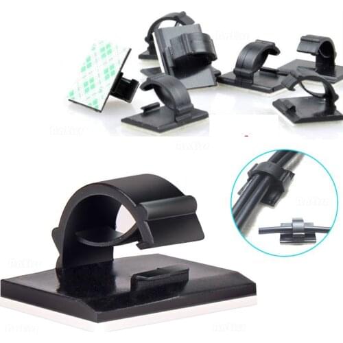 Data Line Winder Fastener Tie Fixer Organizer Adhesive Car Cable Charger Line Clasp Wire Cord Clip Wall Clamp Holder Management