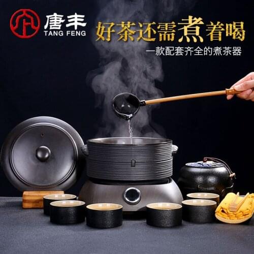 Hot sale ceramic boiling kettle black tea pu 'er tea stove home points to restore ancient ways the tea set