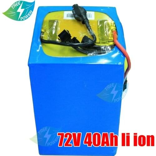 72V 40Ah Li-ion battery Pack lithium battery pack with 50A BMS for ebike and tricycle + 5A charger
