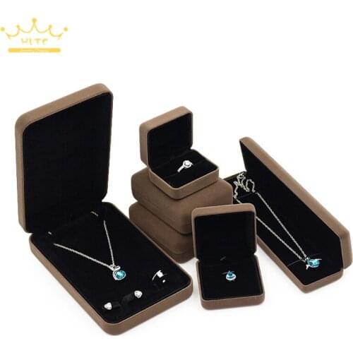 Jewelry Container Velvet Wedding Engagement Ring Box for Earrings Necklace Bracelet Jewelry Display Gift Box