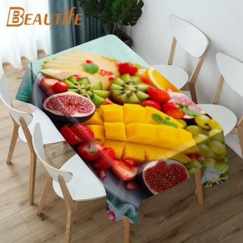 Nice Fruit Pattern Tablecloth Fashion Style Hotel Picnic Party Table Waterproof Table Covers Home Dining Tea Table Decoration