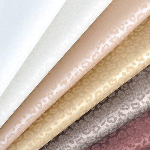 Leopard PU Leather Fabric For Sofa Cover Bed Home Decoration Soft Thick Faux Synthetic Upholstery Leather Fabrics 100X 138CM