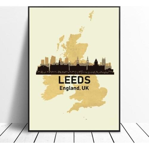 Leeds UK Art Canvas Poster Home Decoration Painting No Frame