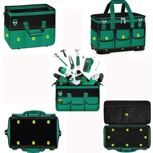 Multi-Function Tool Bag Waterproof Thick Repair Tool Bag 14/16/18/20 Messenger Toolkit Bag Portable Shoulder Dual-Use Kit