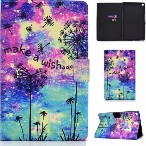 Fashion Painted PU Leather Skin Tablet Shell for Samsung Galaxy Tab S5e Case SM-T720 T725 10.5 Inch 2019 Stand Cover Funda+Pen