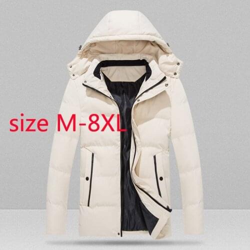 New Arrival Fashion Coat Cotton Padded Jacket Men Autumn Winter Super Large Loose Casual Thick Plus Size L-4XL 5XL 6XL 7XL 8XL