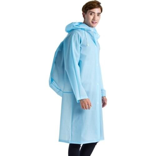Outdoor Camping Hiking Traveling Backpack Riding Poncho multifunctional environmental eva long One-piece single-person Rainwear