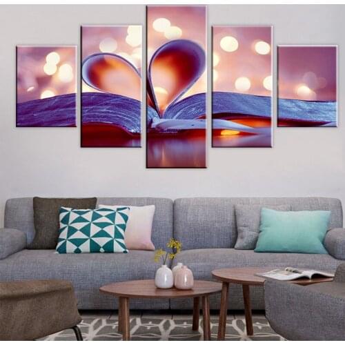 Poster Wall Modular Modern Picture 5 Panel Twin Flames Painting Frame Art Home Decor Print On Canvas For Living Room Type