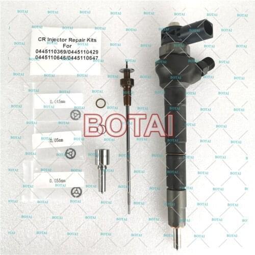 Repair Kits for Injector 0445110646 0445110369 0445110647 with Nozzle DLLA162P2160 and Control Valve T528 T518 F00VC01502
