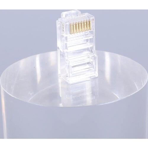 RJ45 8P8C Through Hole CAT5E Network Cable Connector With Super Class 5 Crystal Head Cable Connector
