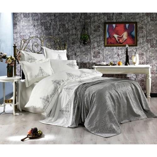 SECRET TEXTILE %100 COTTON EMBROIDERED DUVET COVER AND BEDDİNG SET BED COVER SET 7 PİECES DUVET COVER SET DOWRY SET BED SHEET