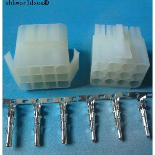 Shhworldsea 10sets tL6.2-12P 12 port Auto Terminal 6.2mm pitch Electrical Wire Connector Kits Male Female jack plug for Car