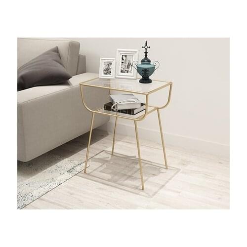 Nordic Tea Table And A Few Modern Creative Simple Metal Gold Corner Sofa, Wrought Iron Ark Of Bedside Table Bedside Table