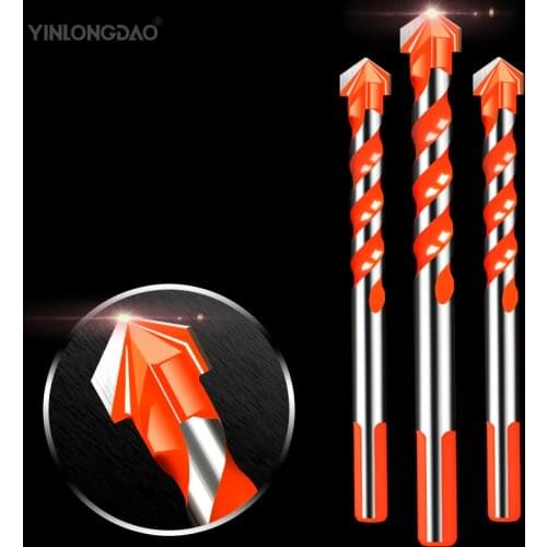 Triangle Drill Ceramic Wall Glass Cement Concrete Hole Opener Stone Red Cutting Machine Nail Metal Drill 4-12mm