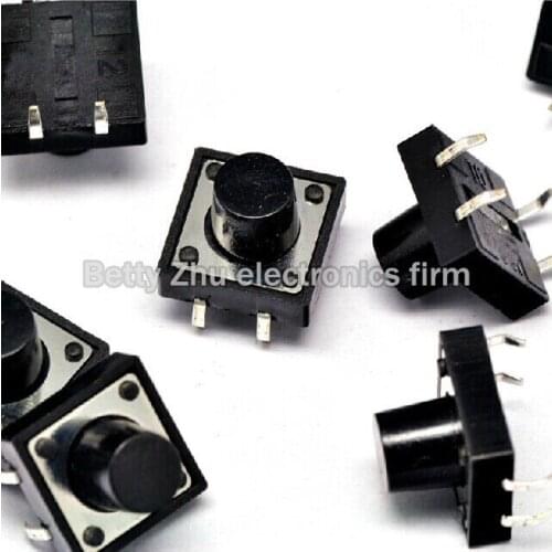 1000PCS/LOT 12 * 12 * 9MM touch switch shrapnel Vertical 4 feet of good quality micro-switch