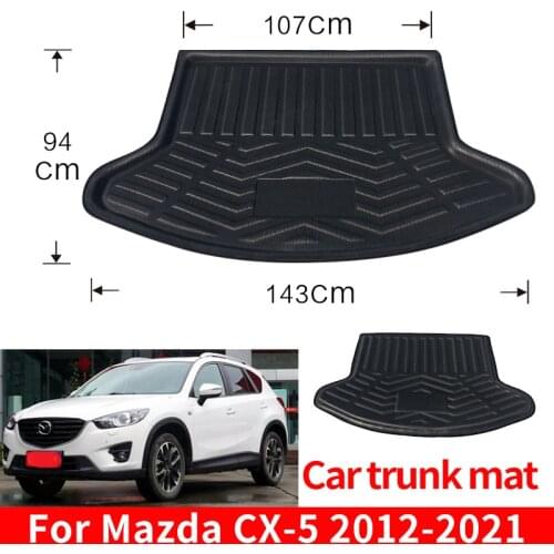 Trunk Mats Car Rear Trunk Storage Mat Cargo Tray Waterproof Floor Sheet Carpet Mud Protective Pad For Mazda CX-5 2012-2021