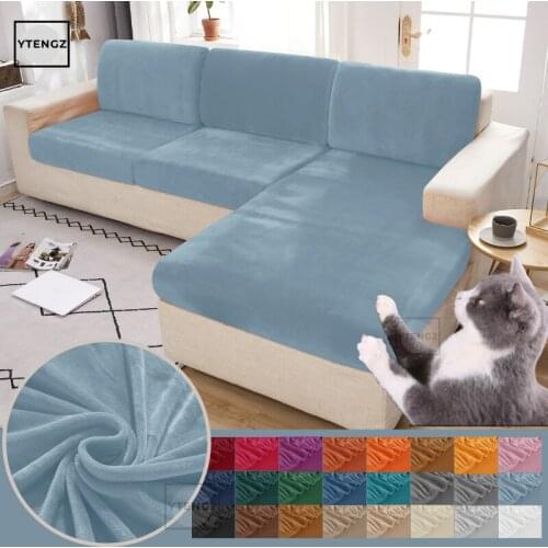 Velvet Cushion Cover Sofa Cover For Living Room Elastic Couch Covers For Sofas Corner Sofa Cover Stretch Slipcover