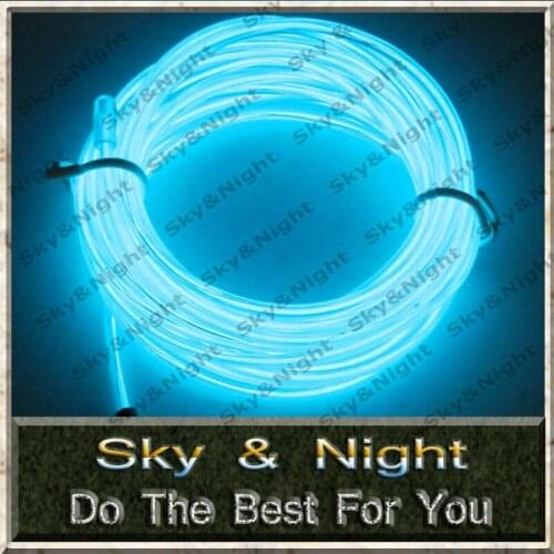 Free Shipping Lemon/Red/Yellow/Green/White/Blue/Purple/Pink 3M Flexible Neon Light EL Wire Rope Tube with Controller