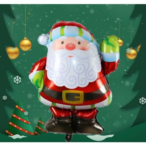 Large Size Santa Claus Christmas Balloon Decoration 95cm Inflatable Xmas Party Air Balloon Helium Jumbo Kris Kringle JL0115