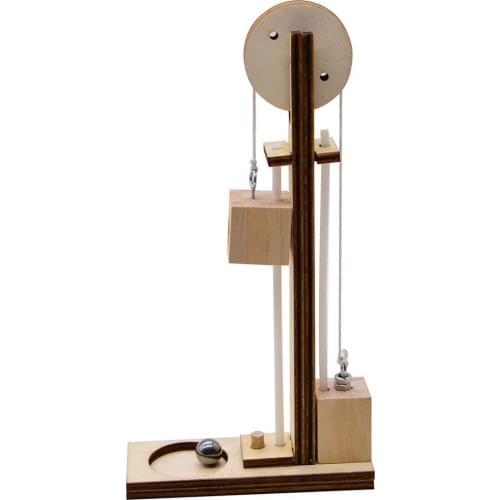 DIY Wooden Block Tackle Pulley Toy Students Science Learning Early Education Kids Montessori Games Antistress Toys for Children