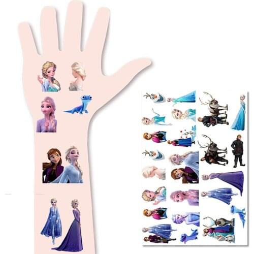 Disney Frozen Tattoo Stickers Child Temporary Fake Tattoos Paste on Childrens Face Arm Leg Cartoon Anime Elsa Kids Toys Sticker