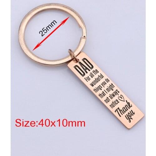 To Dad Keychain Gifts Fathers Day Engraved DAD For All The Wonderful Things You Do That I Might Not Always Notice THANK YOU