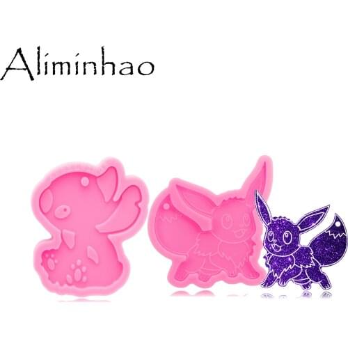 DY0747 Super Glossy Anime cartoon Mold Resin Craft Keychain Silicone Mould for DIY Necklace jewelry Epoxy Crafting Mold