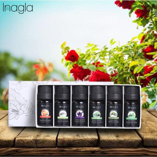 Inagla 6pcs/set Essential Oils For Aromatherapy Diffusers Massage Fragrances Oil Aroma Oils Rosemary Sandalwood Essential Oils