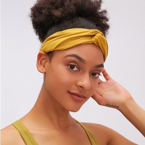 Heyyoga Women Four-way Stretchy Plain Fitness Gym Leisure Sport Headbands Sweatband TWIST Buttery-soft Workout Yoga Hair Bands