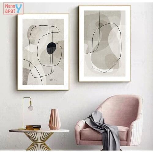 Line Art Poster Geometry Abstract Shape Painting Nordic Canvas Print Simplicity Art Vintage Poste Wall Picture Home Decoration