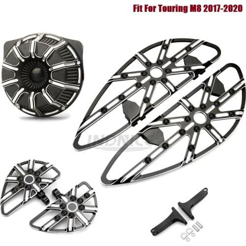 Gauge Front Driver Passenger Floorboards Air Filter intakes Fit For harley 2017-2020 FLHR Road King M8
